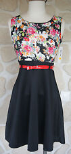 Robe noire floral d'occasion  Courville-sur-Eure