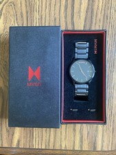 Relógio de aço inoxidável preto MVMT – Janela de data – Pulseira de elos minimalista masculina comprar usado  Enviando para Brazil