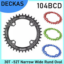 DECKAS MTB 104 BCD Narrow Wide Rund Oval 32-52T Zähne Fahrrad Kurbel Kettenblatt comprar usado  Enviando para Brazil