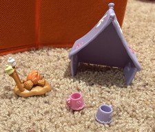Lote LPS Littlest Pet Shop canecas barraca acampamento fogueira pipoca marshmallow comprar usado  Enviando para Brazil