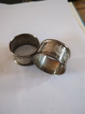 Pair silver napkin for sale  YORK