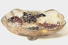 Usado, Prato de vidro antigo Ernest Léveillé Coupe 1900 Printemps soprado à mão com pés comprar usado  Enviando para Brazil