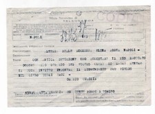 Telegramma morte amedeo usato  Settimo Torinese