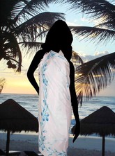 Paréo sarong blanc d'occasion  Laon