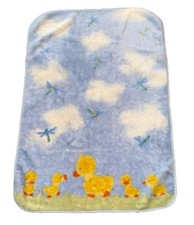 Cobertor de bebê vintage Carter's pelúcia pato patos libélula nuvens aconchegante macio 44X30 comprar usado  Enviando para Brazil
