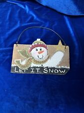 sign wood snow let for sale  Magnolia