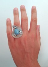 Anello donna argento usato  Roma