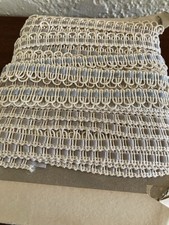 Carretel Vintage Branco com Trançado Veludo Azul Céu 3/4” de Largura Linda Costura, Artesanato comprar usado  Enviando para Brazil