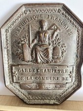 Plaque garde champêtre d'occasion  Soissons