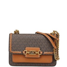 Bolsa de ombro Michael Kors Mk monograma corrente couro marrom PVC feminina  comprar usado  Enviando para Brazil