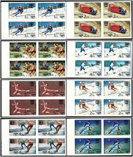 Butão 1976 - Jogos Olímpicos de Inverno - Conjunto de 8 Selos Imperfeitos - Scott #212-19 - Novo em folha, sem marca de charneira comprar usado  Enviando para Brazil