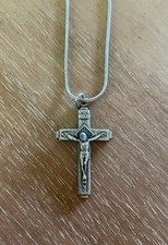Silver crucifix cross for sale  MANCHESTER