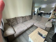 Corner sofa beige for sale  SOUTHAM