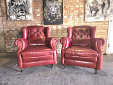 Pair red leather for sale  ENFIELD