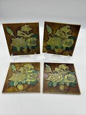 Vaso de flores vintage azulejos cerâmicos marrom floral brilho amarelo Ambientz comprar usado  Enviando para Brazil