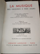 Larousse musique 1954 d'occasion  Le Mans