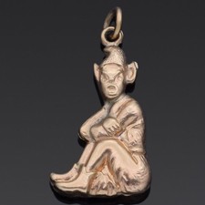 Pingente de berloque vintage de ouro amarelo 9K Pixie Elf, usado comprar usado  Enviando para Brazil
