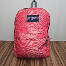 Mochila JanSport SuperBreak rosa laranja selvagem no coração animal estampa zebra  comprar usado  Enviando para Brazil