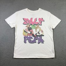 Camiseta feminina Salt and Pepa L branca rap música hip hop, usado comprar usado  Enviando para Brazil