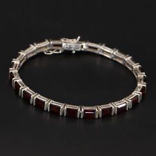 garnet tennis bracelet 8 for sale  USA