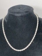 Usado, Colar masculino de prata esterlina 925 corrente corda italiana corte diamante comprar usado  Enviando para Brazil