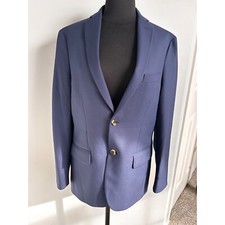 Casaco esportivo Haggar H26 azul marinho dois botões jaqueta casual empresarial 38R novo sem etiquetas comprar usado  Enviando para Brazil