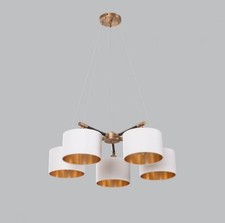 Gold fabric chandelier for sale  WITHAM