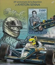 Folha de selos de piloto de carro de corrida AYRTON SENNA Fórmula 1 F1 GP (2014 Níger) comprar usado Folha de selos de piloto de carro de corrida AYRTON SENNA Fórmula 1 F1 GP (2014 Níger) comprar usado  Enviando para Brazil