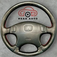Volante personalizado de fibra de carbono e couro Honda Civic EK (1996-2000)., usado comprar usado  Enviando para Brazil