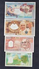 VATICANO 5000 1000 500 100 liras 2016 2019 Papa Francisco FANTASÍA X 4 juego de billetes segunda mano  Embacar hacia Mexico