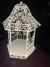 Casa de bonecas ou vila de Natal gazebo de metal branco 5"" comprar usado  Enviando para Brazil