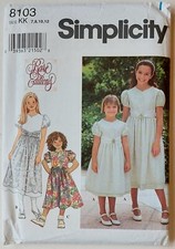 Simplicity 8103 girls for sale  TEDDINGTON