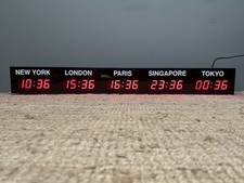Funky timezone clock for sale  CAMBRIDGE