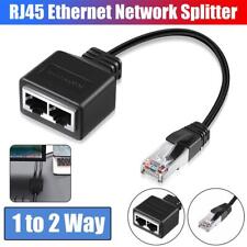 Adaptador RJ45 2 em 1 Ethernet LAN divisor de rede patch cabo extensor conector, usado comprar usado  Enviando para Brazil