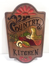 Placa grande vintage esculpida à mão para cozinha rural decoração fazenda frango comprar usado  Enviando para Brazil