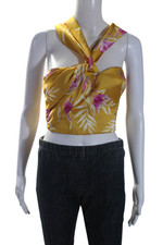 Usado, Blusa AMUR Feminina Floral Cetim Um Ombro Crop Top Laranja Rosa Tamanho Grande comprar usado  Enviando para Brazil