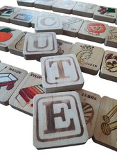Wood children alphabet for sale  Janesville