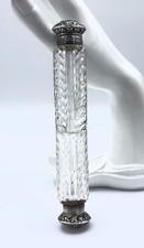 Usado, Elegante perfume antigo corte transparente vidro e prata esterlina dupla face para deposição comprar usado  Enviando para Brazil