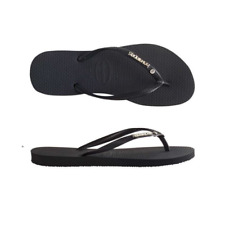 Logotipo fino de metal Havaianas preto cristal comprar usado  Enviando para Brazil