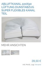 Lüftungskanal flexibel 220x90 gebraucht kaufen  Oberhausen
