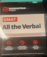 Gmat verbal manhattan for sale  Chicago
