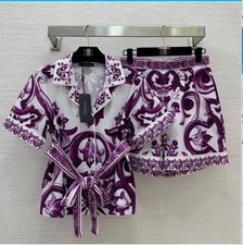 Atacado de fábrica Hot 2025 Novo Estilo Moda Estampa Camisa Solta +Calça Roupas comprar usado  Enviando para Brazil