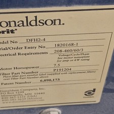 Donaldson torit dfh2 for sale  Loudonville