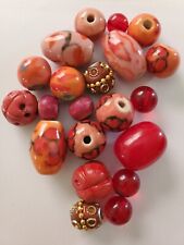 Red orange beads for sale  DONCASTER