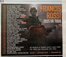 Francis rossi live for sale  LONDON