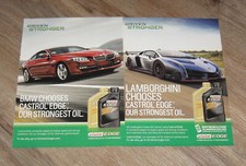Castrol Edge Motor Oil ADs Lamborghini BMW 2014 magazine pages advertisements comprar usado  Enviando para Brazil