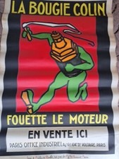 ANCIENNE AFFICHE LA BOUGIE COLLIN 1930 120X80 ,no émaillée .NO COPIE na sprzedaż  Wysyłka do Poland