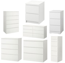 Używany, MALM Biała skrzynia szuflad Sypialnia Schoweki Wiele rozmiarów od IKEA na sprzedaż  Wysyłka do Poland
