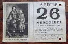 Ss. Cleto Y Steckn Mártires, Santino De Día De Miércoles 26 Abril 1933, usado comprar usado  Enviando para Brazil