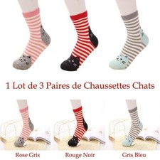 Chaussettes chats rayées d'occasion Chaussettes chats rayées d'occasion  Saint-Mandrier-sur-Mer